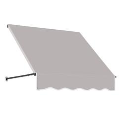 Awntech 4.375 ft Santa Fe Fixed Awning Acrylic Fabric, Gray