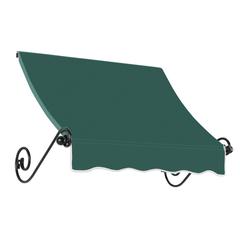 Awntech 3.375 ft Charleston Fixed Awning Acrylic Fabric, Forest