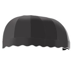 Awntech 6.375 ft Chicago Fixed Awning Acrylic Fabric, Black