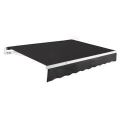 20' x 10' Maui Manual Manual Patio Retractable Awning Acrylic Fabric, Black