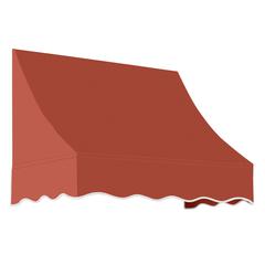 Awntech 4.375 ft Nantucket Fixed Awning Acrylic Fabric, Terracotta