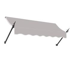 Awntech 8.375 ft New Orleans Fixed Awning Acrylic Fabric, Gray