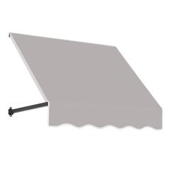 Awntech 3.375 ft Dallas Retro Fixed Awning Acrylic Fabric, Gray