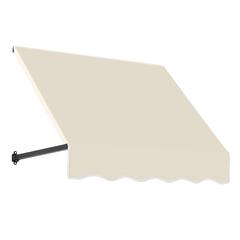 Awntech 4.375 ft Dallas Retro Fixed Awning Acrylic Fabric, Linen