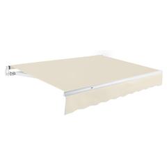 20' x 10' Maui Manual Manual Patio Retractable Awning Acrylic Fabric, Linen