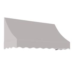 Awntech 10.375 ft Nantucket Fixed Awning Acrylic Fabric, Gray