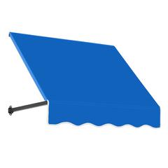 Awntech 3.375 ft Dallas Retro Fixed Awning Acrylic Fabric, Bright Blue