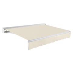 24' x 10' Destin Manual Manual Patio Retractable Awning Acrylic Fabric, Linen