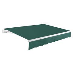24' x 10' Maui Manual Manual Patio Retractable Awning Acrylic Fabric, Forest