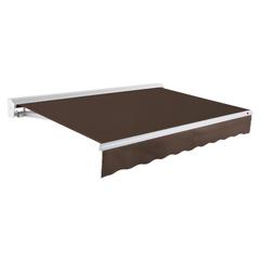 12' x 10' Destin Right Motor Right Motorized Patio Retractable Awning, Brown