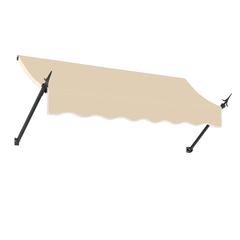Awntech 7.375 ft New Orleans Fixed Awning Acrylic Fabric, Tan