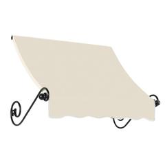 Awntech 4.375 ft Charleston Fixed Awning Acrylic Fabric, Linen
