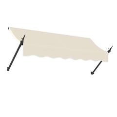 Awntech 8.375 ft New Orleans Fixed Awning Acrylic Fabric, Linen
