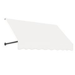 Awntech 8.375 ft Dallas Retro Fixed Awning Acrylic Fabric, White