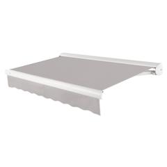 10' x 8' Full Cassette Left Motor Left Motorized Patio Retractable Awning, Gray