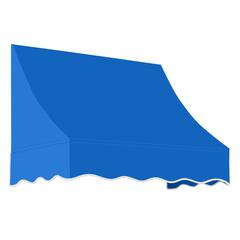 Awntech 3.375 ft Nantucket Fixed Awning Acrylic Fabric, Bright Blue