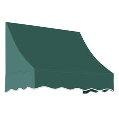 Awntech 3.375 ft Nantucket Fixed Awning Acrylic Fabric, Forest