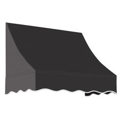 Awntech 3.375 ft Nantucket Fixed Awning Acrylic Fabric, Black