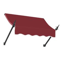 Awntech 3.375 ft New Orleans Fixed Awning Acrylic Fabric, Burgundy