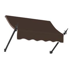 Awntech 3.375 ft New Orleans Fixed Awning Acrylic Fabric, Brown