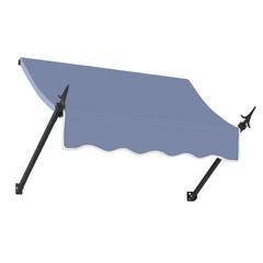 Awntech 4.375 ft New Orleans Fixed Awning Acrylic Fabric, Dusty Blue