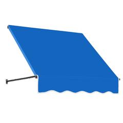 Awntech 3.375 ft Santa Fe Fixed Awning Acrylic Fabric, Bright Blue