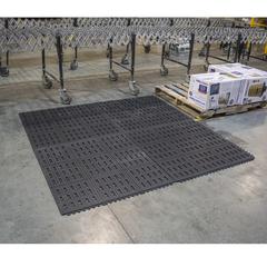 3 x 3 Foot Anti-Fatigue Interlocking Rubber Mats - 4 Pack