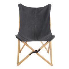 AmeriHome Canvas and Bamboo Butterfly Chair - Black
