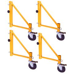 18 inch Scaffolding Outriggers with Casters - 4 Piece Set