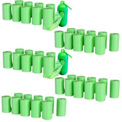 50 Rolls (1000 bags) Standard Size Dog Waste Bags with 2 Leash Clip Dispensers