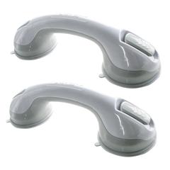 12 in. Repositionable Suction Grab Bar  - 2 Piece Set