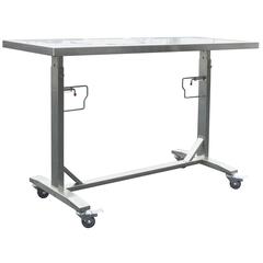 Stainless Steel Adjustable Height Work Table With Rolling Locking Casters