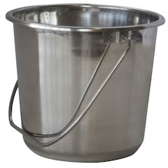 AmeriHome Small Stainless Steel Bucket Set – 3 Piece