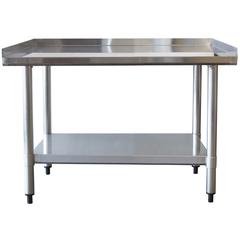 Upturned Edge Stainless Steel Work Table 24 x 36 Inches