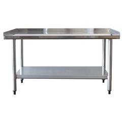 Upturned Edge Stainless Steel Work Table 24 x 48 Inches