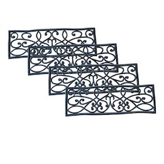 AmeriHome Rubber Scrollwork Stair Tread 4 Pack
