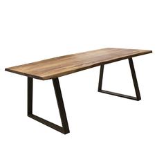 AmeriHome Dining Table 63" x 35" with Legs, Seats 4 to 6