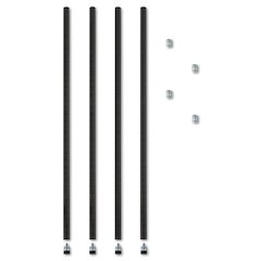 Stackable Posts For Wire Shelving, 36 "High, Black, 4/Pack