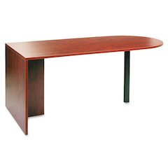 Alera Valencia Series D-Top Desk, 71" x 35.5" x 29.63", Medium Cherry