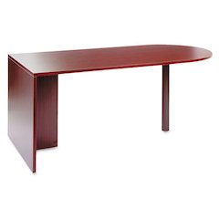 Alera Valencia Series D-Top Desk, 71" x 35.5" x 29.63", Mahogany