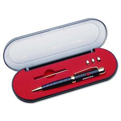 7520014393397, SKILCRAFT The Congressional Laser-Liberty Ballpoint Pen, Retractable, Medium 1 mm, Blue Ink, Gray Barrel