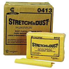 Stretch 'n Dust Cloths, 12.6 x 17, Yellow, 40/Pack, 10 Packs/Carton