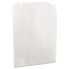 Grease-Resistant Single-Serve Bags, 6" x 0.75" x 7.25", White, 2,000 Bags/Carton