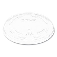 Plastic Flat Cold Cup Lid, No Straw Slot, Fits 9 oz to 10 oz Cold Cups, Plastic, Clear, 1,000/Carton