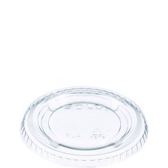 Portion/Souffle Cup Lids, Fits 3.25 oz to 9 oz Portion Cups, Plastic, Clear, 125/Pack, 20 Packs/Carton