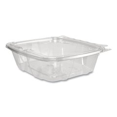 ClearPac SafeSeal rPET Tamper-Resistant Container, ProPlanet Seal, Flat Lid, 24 oz, Clear, 100/Bag, 2 Bags/Carton