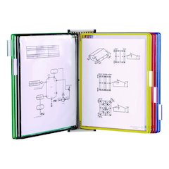 Wall Unit Reference Starter Set, 10 Panels with Assorted Color Borders, White Base