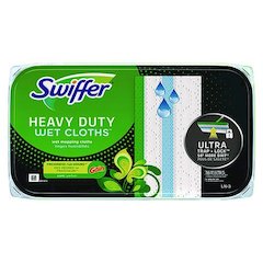 Heavy-Duty Wet Refill Cloths, 8 x 10, Gain Original Scent, White, 10 Cloths/Tub
