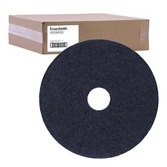Stripping Floor Pads, 21" Diameter, Black, 5/Carton