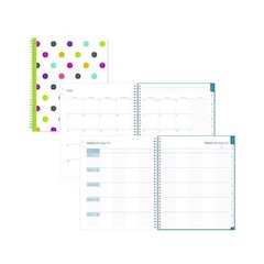 Teacher Dots CYO Cover Weekly/Monthly Lesson Planner, 9 Classes, Multicolor Cover, 11 x 8.5, 12-Month (July-June), 2025-2026